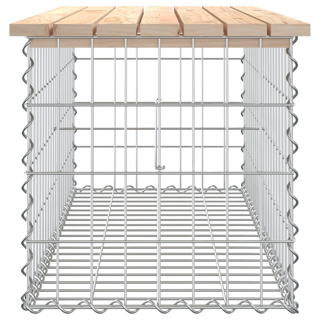 vidaXL Záhradná lavička gabiónový dizajn 103x44x42 cm masívna borovica