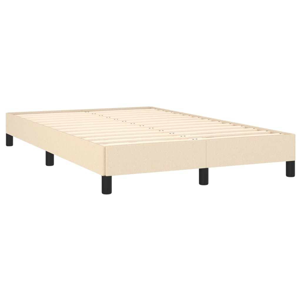 vidaXL Boxspring posteľ s matracom krémová 120x190 cm látka