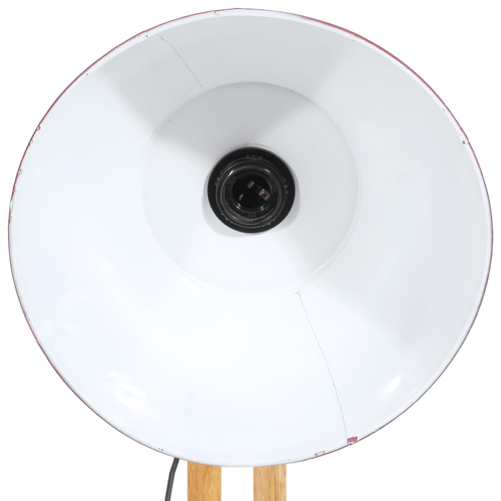 vidaXL Podlahová lampa 25 W šmuhovaná červená 33x25x130-150 cm E27