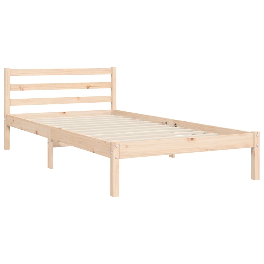 vidaXL Rám postele s čelom 100x200 cm masívne drevo