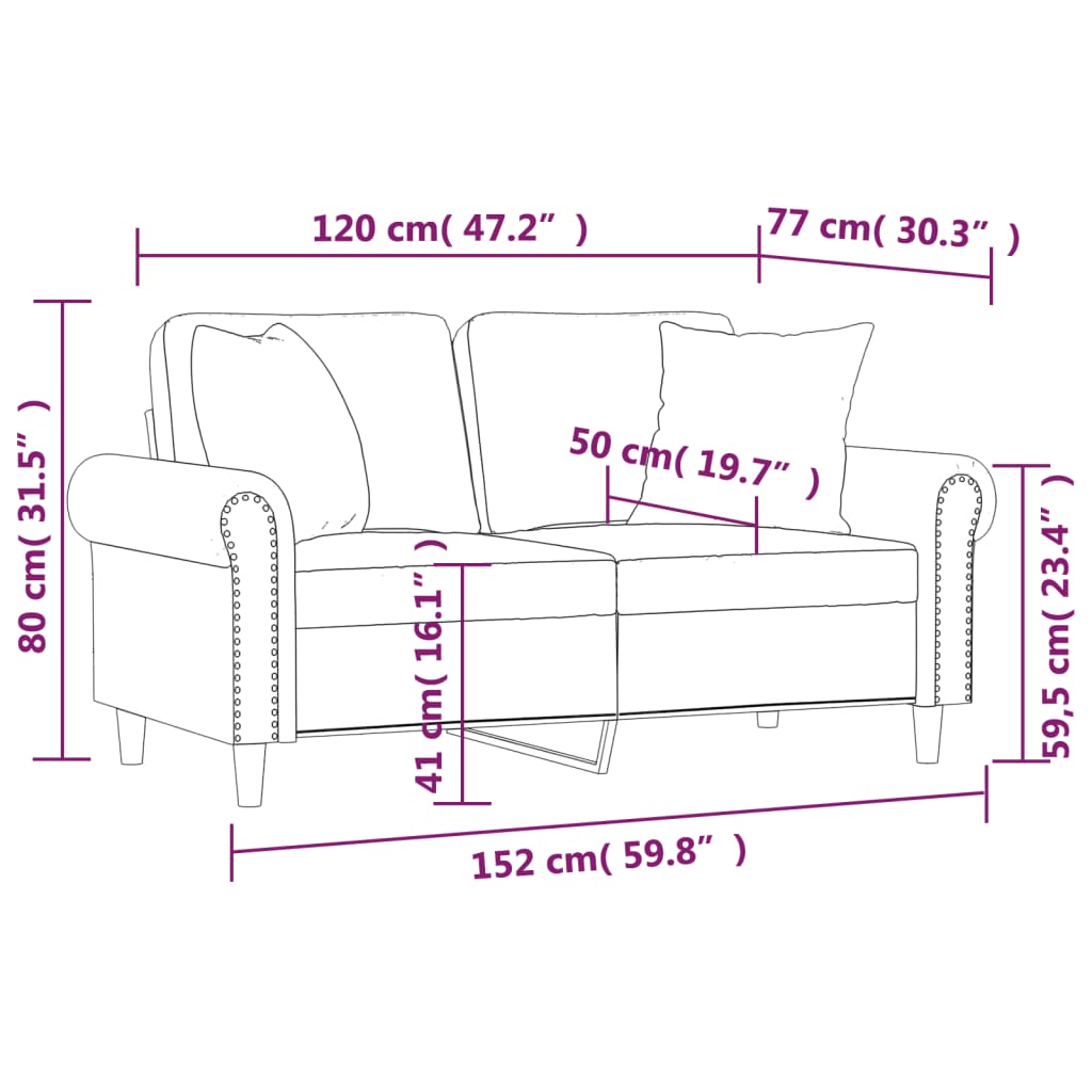 vidaXL 2-miestna pohovka s vankúšmi čierna 120 cm umelá koža