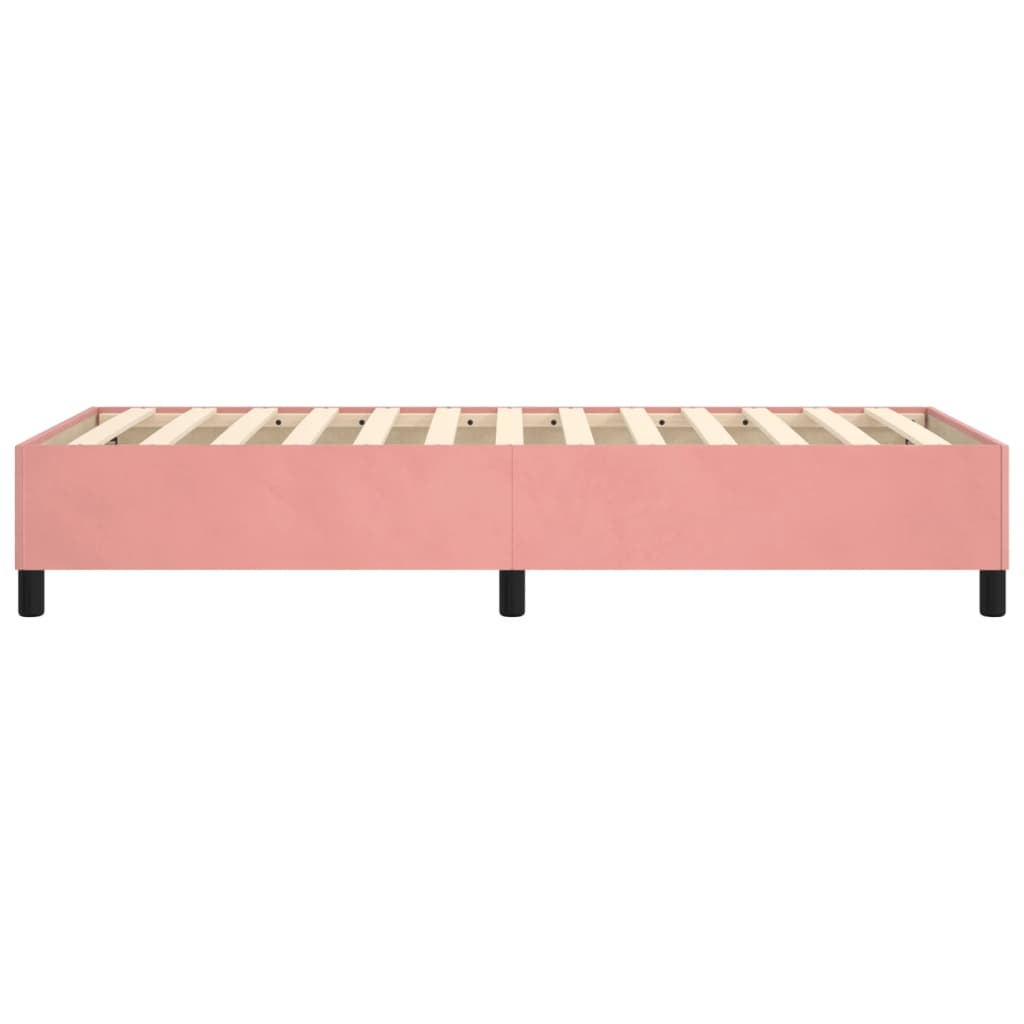 vidaXL Posteľný rám na boxspring ružový 100x200 cm zamat