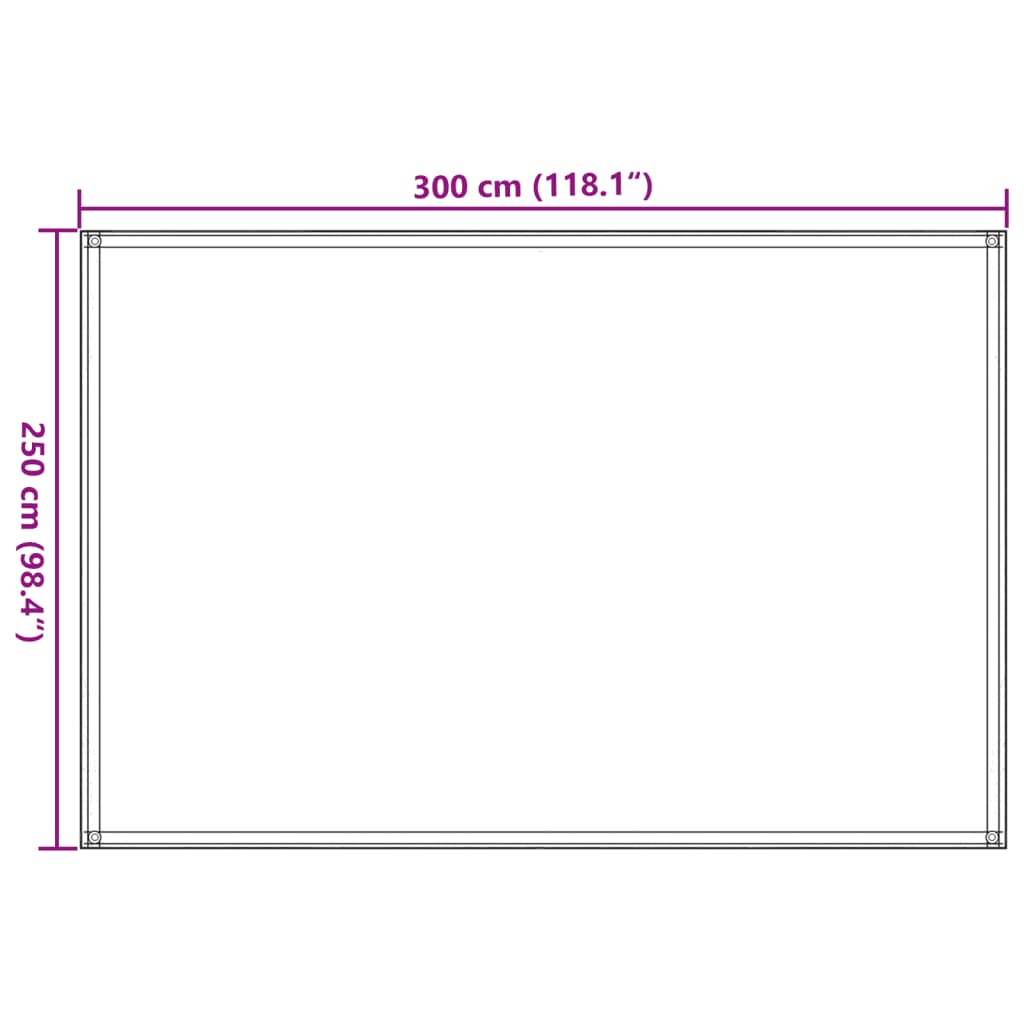 vidaXL Koberec do stanu bledozelený 250x300 cm HDPE