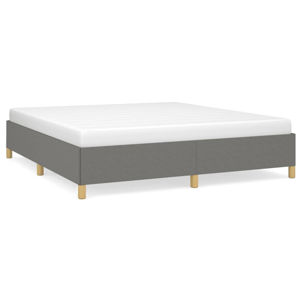 vidaXL Rám na boxspring posteľ tmavosivý 160x200 cm látka