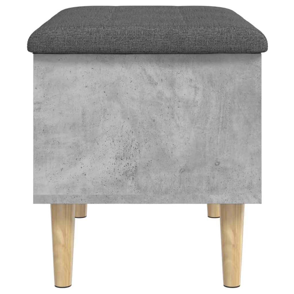 vidaXL Úložná lavička betónovo sivá 62x42x46 cm kompozitné drevo