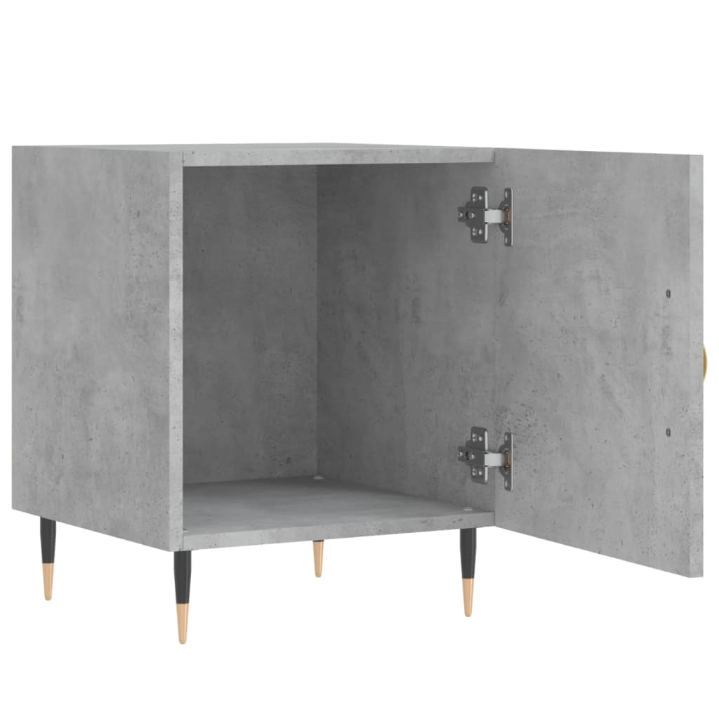 vidaXL Nočné stolíky 2 ks betónovo sivé 40x40x50 cm kompozitné drevo