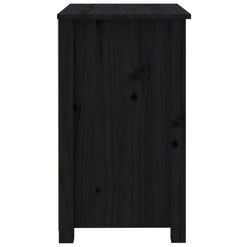 vidaXL Nočné stolíky 2 ks čierne 50x35x61,5cm masívne borovicové drevo