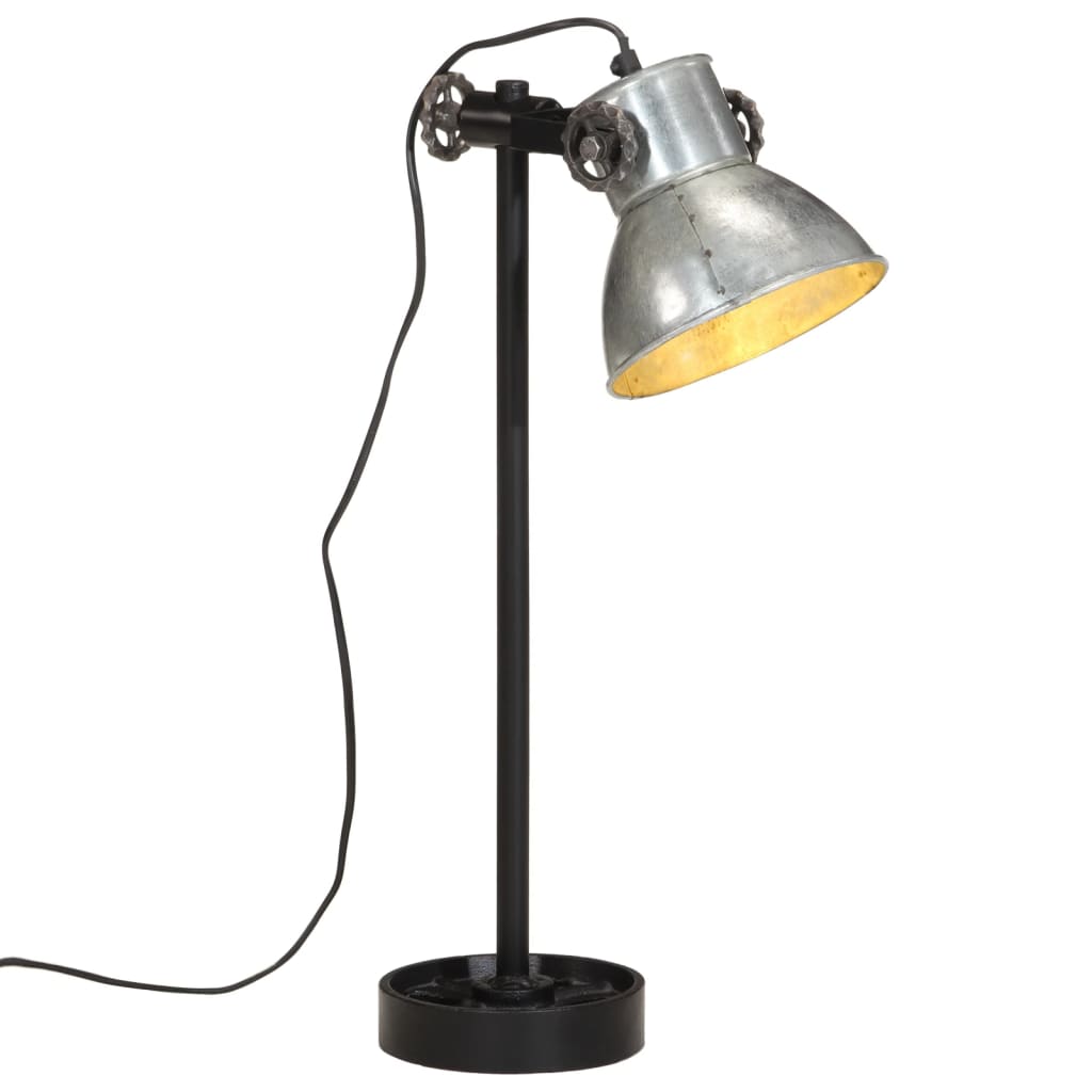 vidaXL Stolová lampa 25 W starožitná strieborná 15x15x55 cm E27