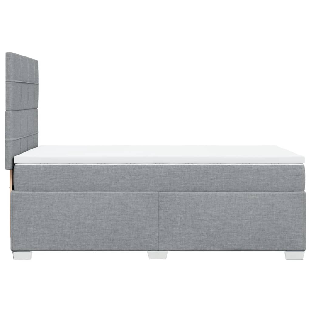 vidaXL Boxspring posteľ s matracom bledosivý 100x200 cm látka