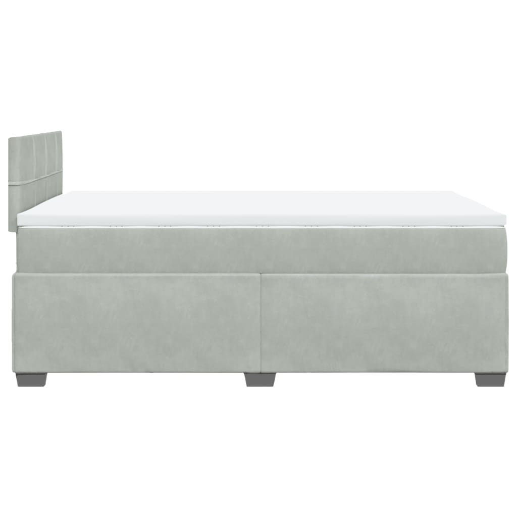 vidaXL Boxspring posteľ s matracom bledosivá 120x190 cm zamat