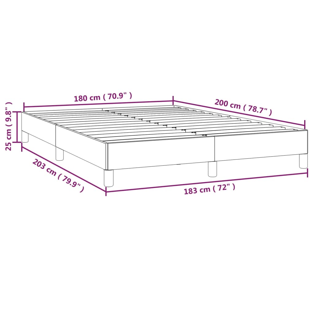 vidaXL Posteľný rám kapučínový 180x200 cm umelá koža