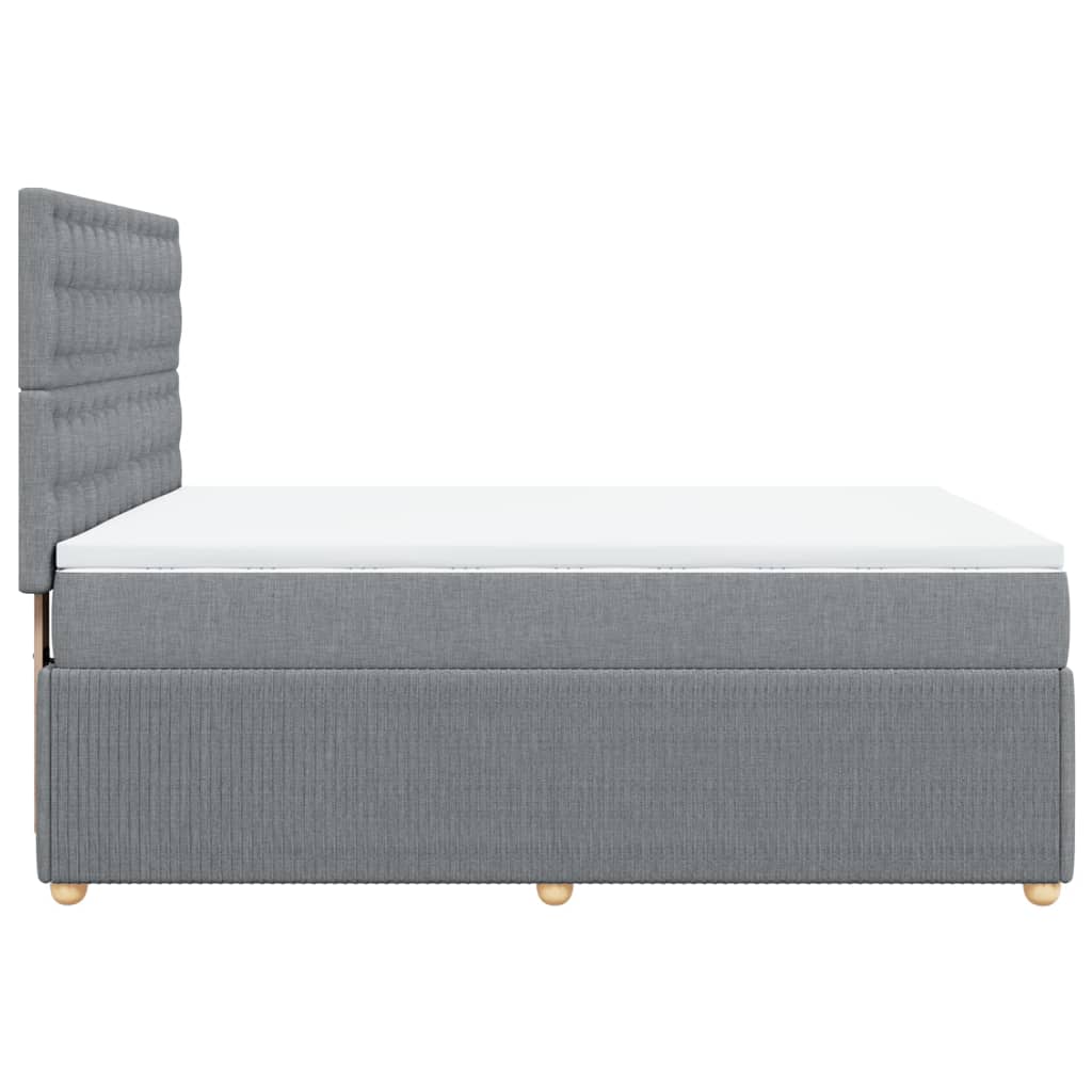 vidaXL Boxspring posteľ s matracom bledosivá 140x200 cm látka