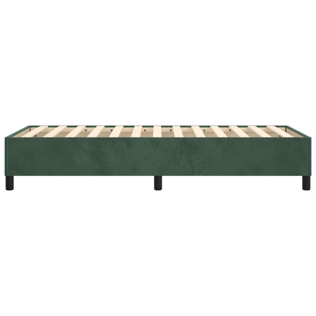 vidaXL Posteľný rám na boxspring tmavozelený 80x200 cm zamat