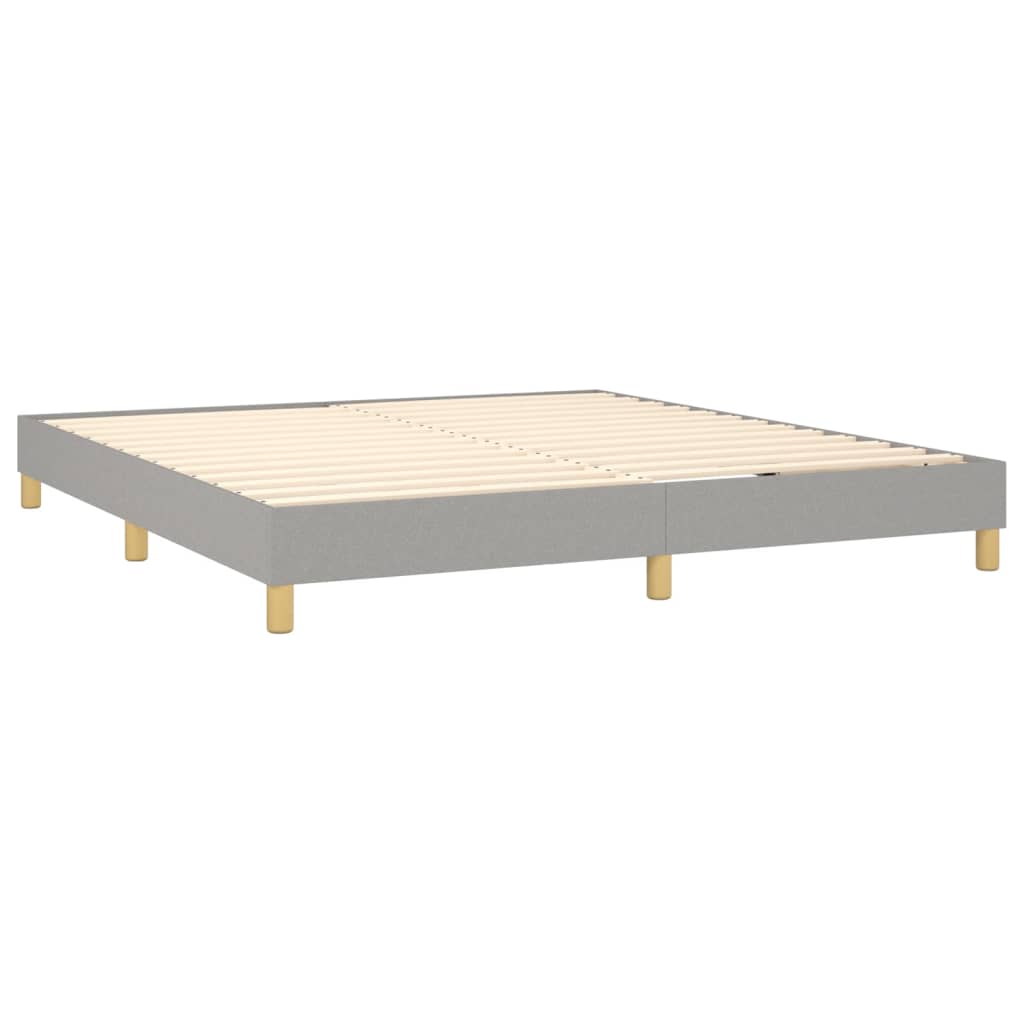 vidaXL Boxspring posteľ s matracom bledosivá 180x200 cm látka
