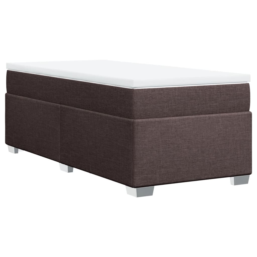 vidaXL Boxspring posteľ s matracom tmavohnedá 100x200 cm látka