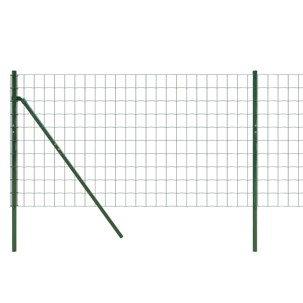 vidaXL Drôtený plot zelený 0,8x25 m pozinkovaná oceľ