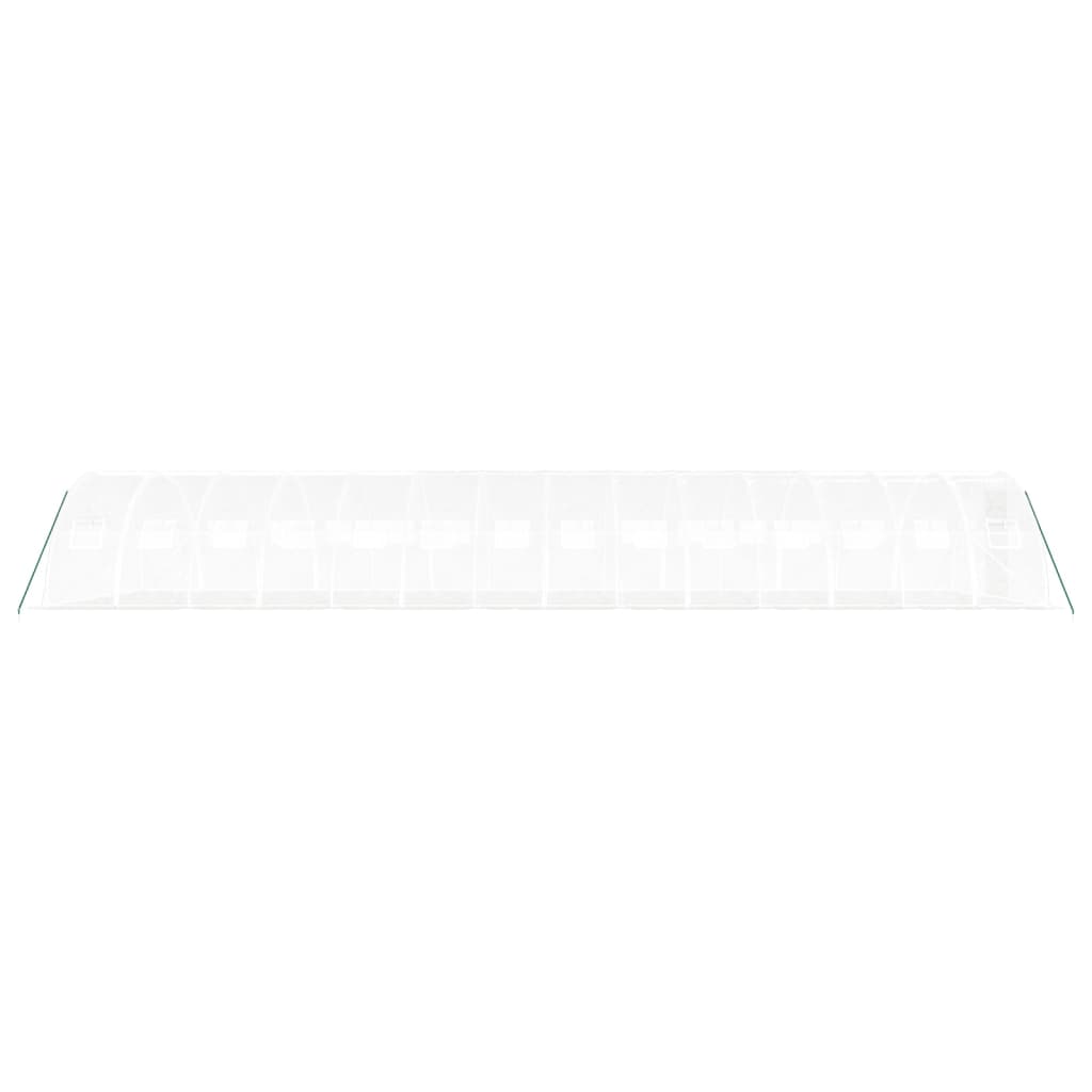 vidaXL Fóliovník s oceľovým rámom biely 56 m² 14x4x2 m