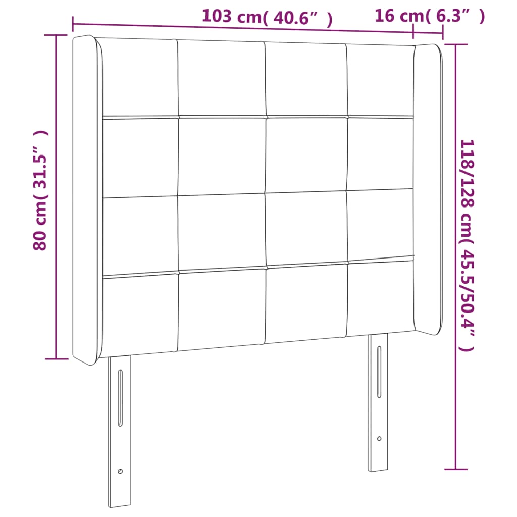 vidaXL Čelo postele so záhybmi tmavozelený 103x16x118/128 cm zamat