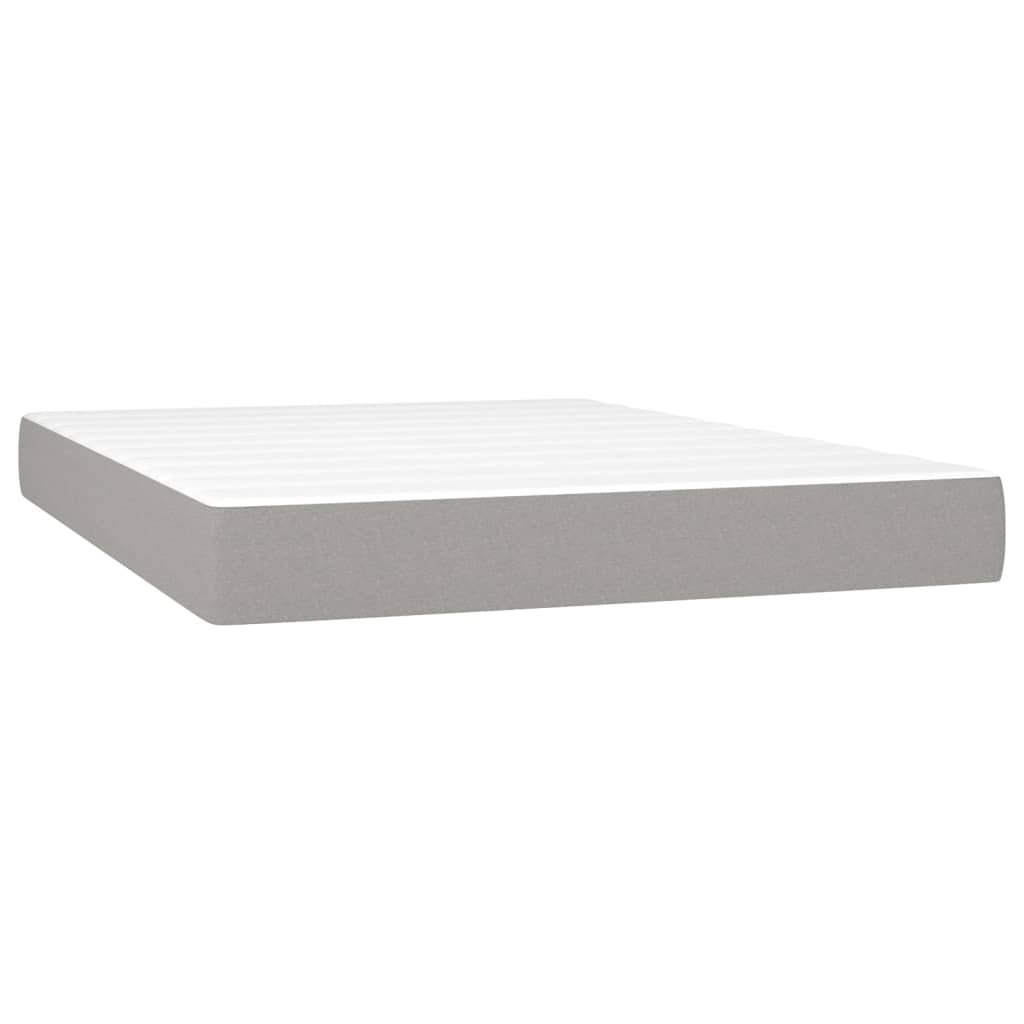 vidaXL Boxspring posteľ s matracom bledosivý 140x190 cm látka