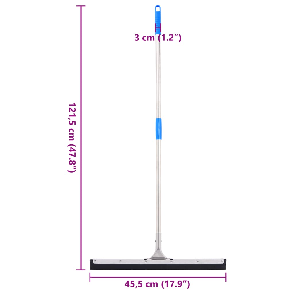 vidaXL Rúčky na stierky na podlahy 45,5x121,5 cm oceľ a plast