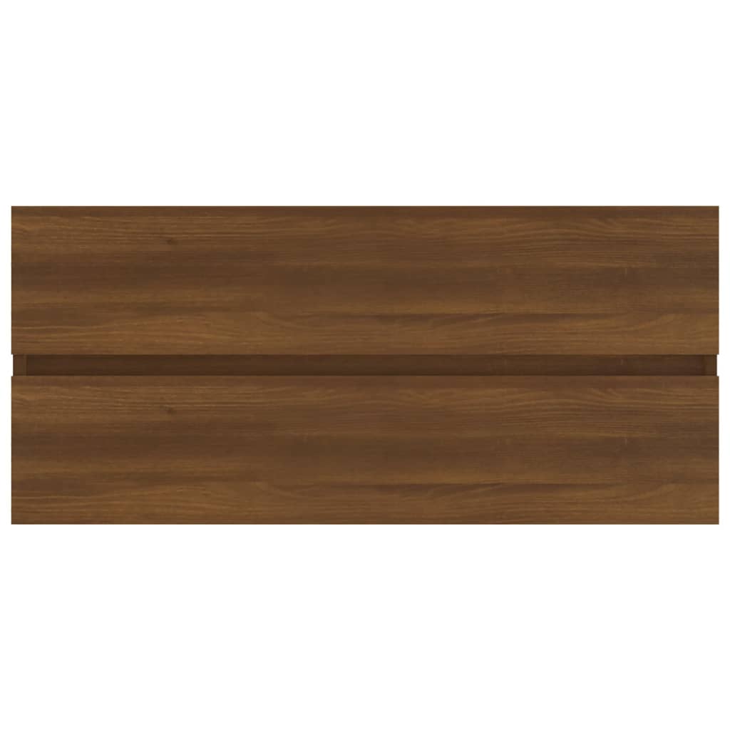vidaXL Umývadlová skrinka hnedý dub 100x38,5x45 cm spracované drevo