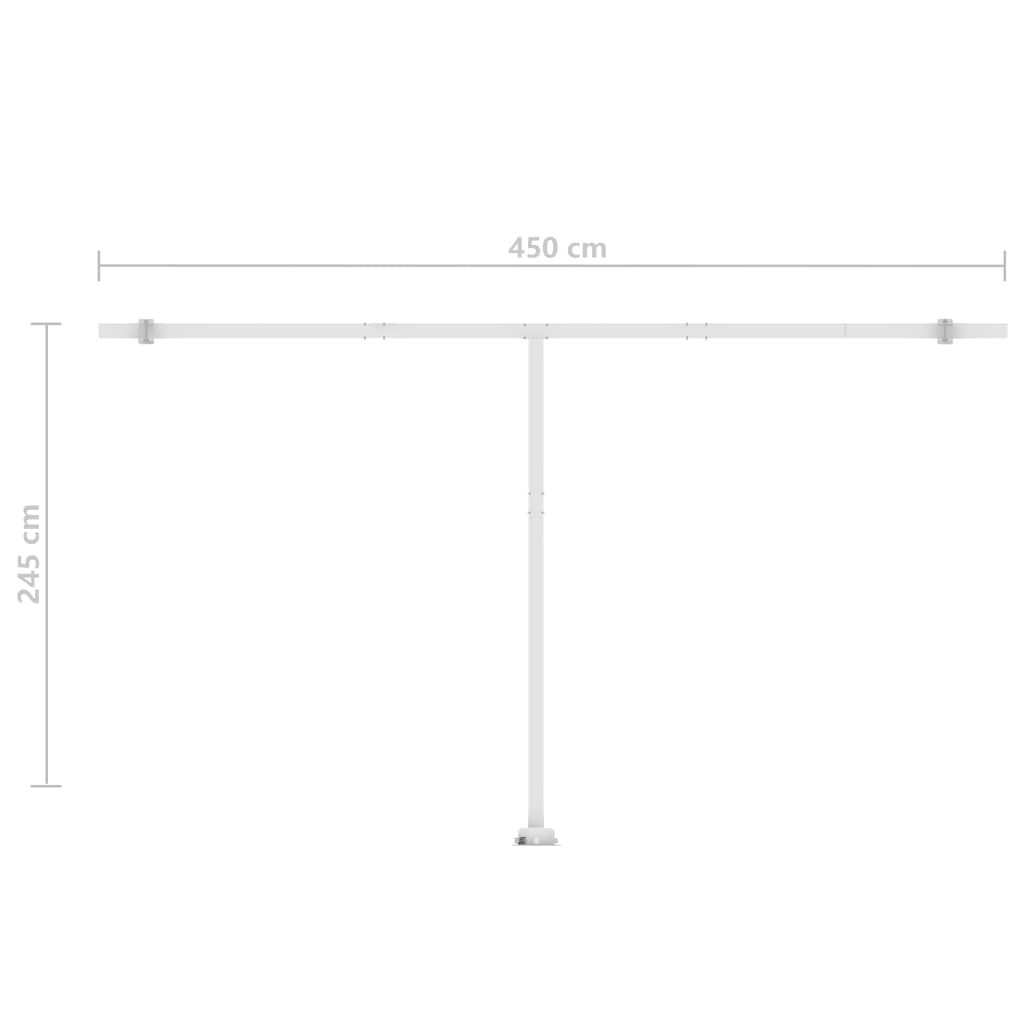 vidaXL Voľne stojaca ručne zaťahovacia markíza 500x350cm oranžovohnedá