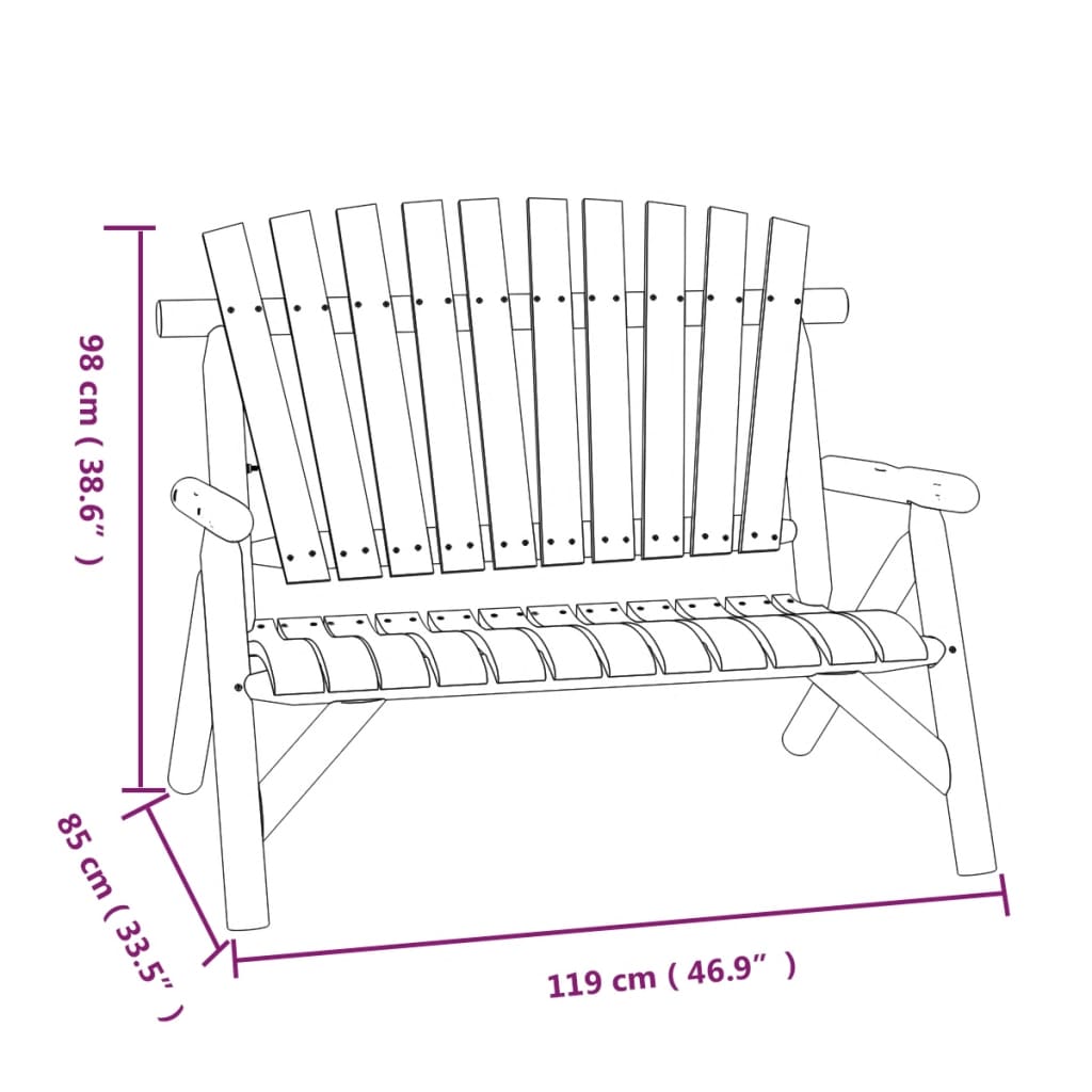 vidaXL 5-dielna záhradná sedacia súprava smrekový masív