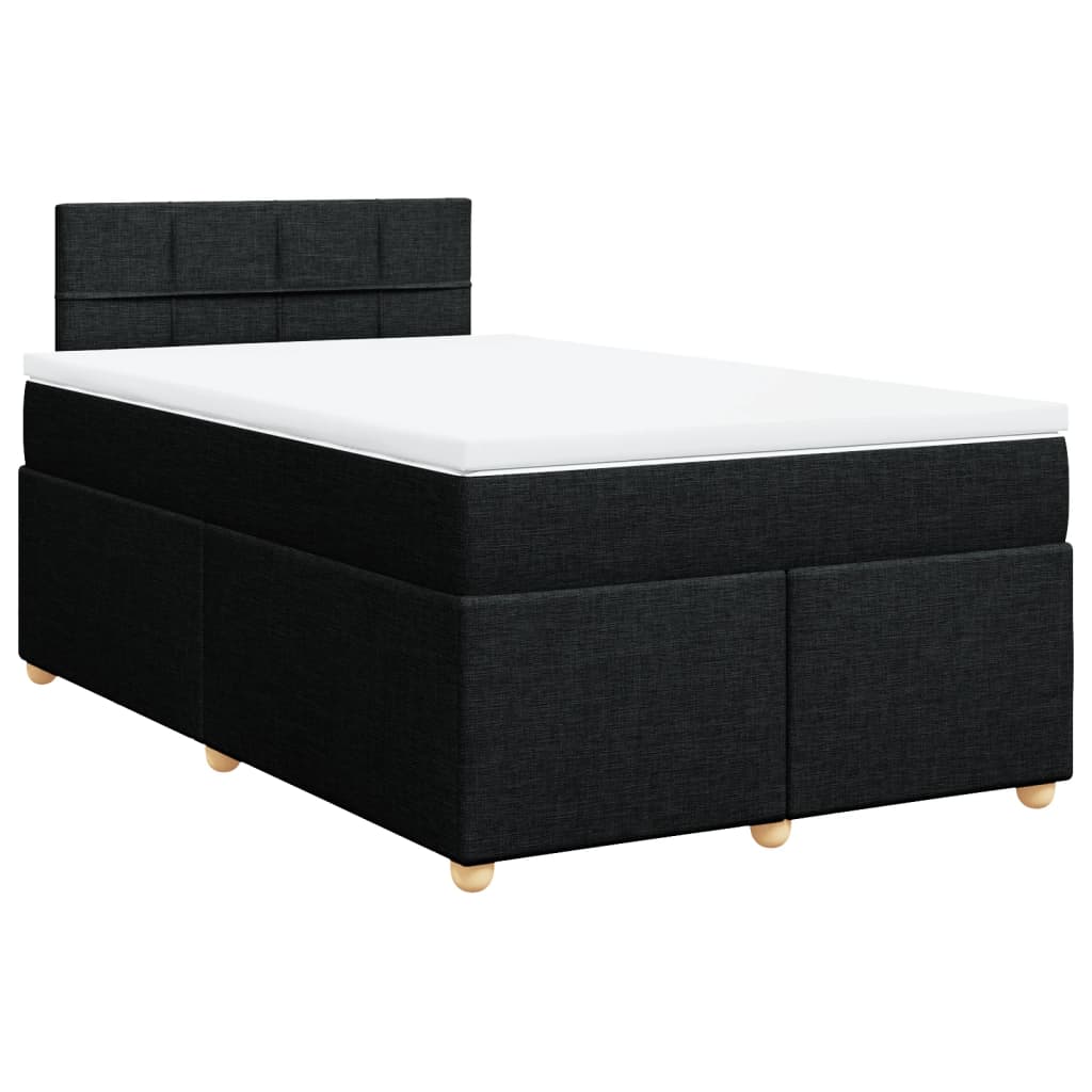 vidaXL Boxspring posteľ s matracom čierny 120x200 cm látka