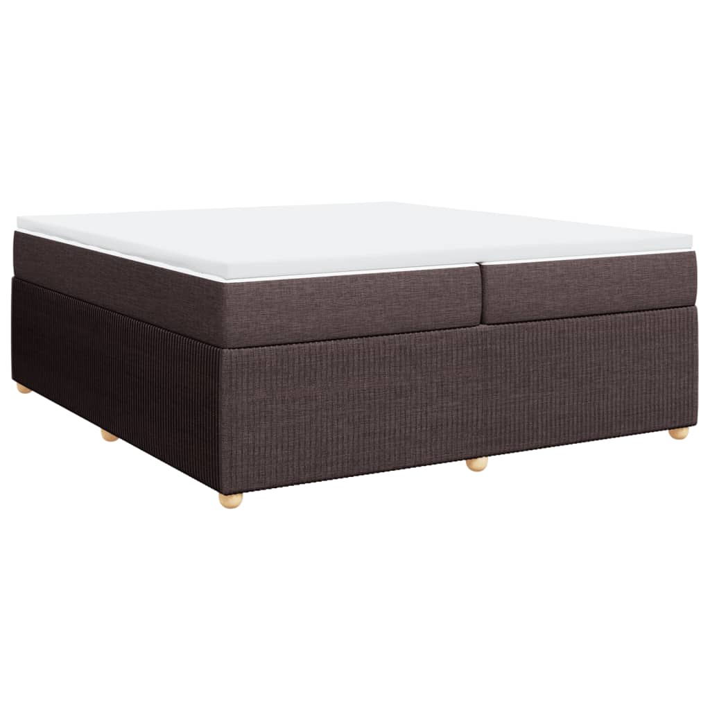 vidaXL Boxspring posteľ s matracom tmavohnedá 200x200 cm látka