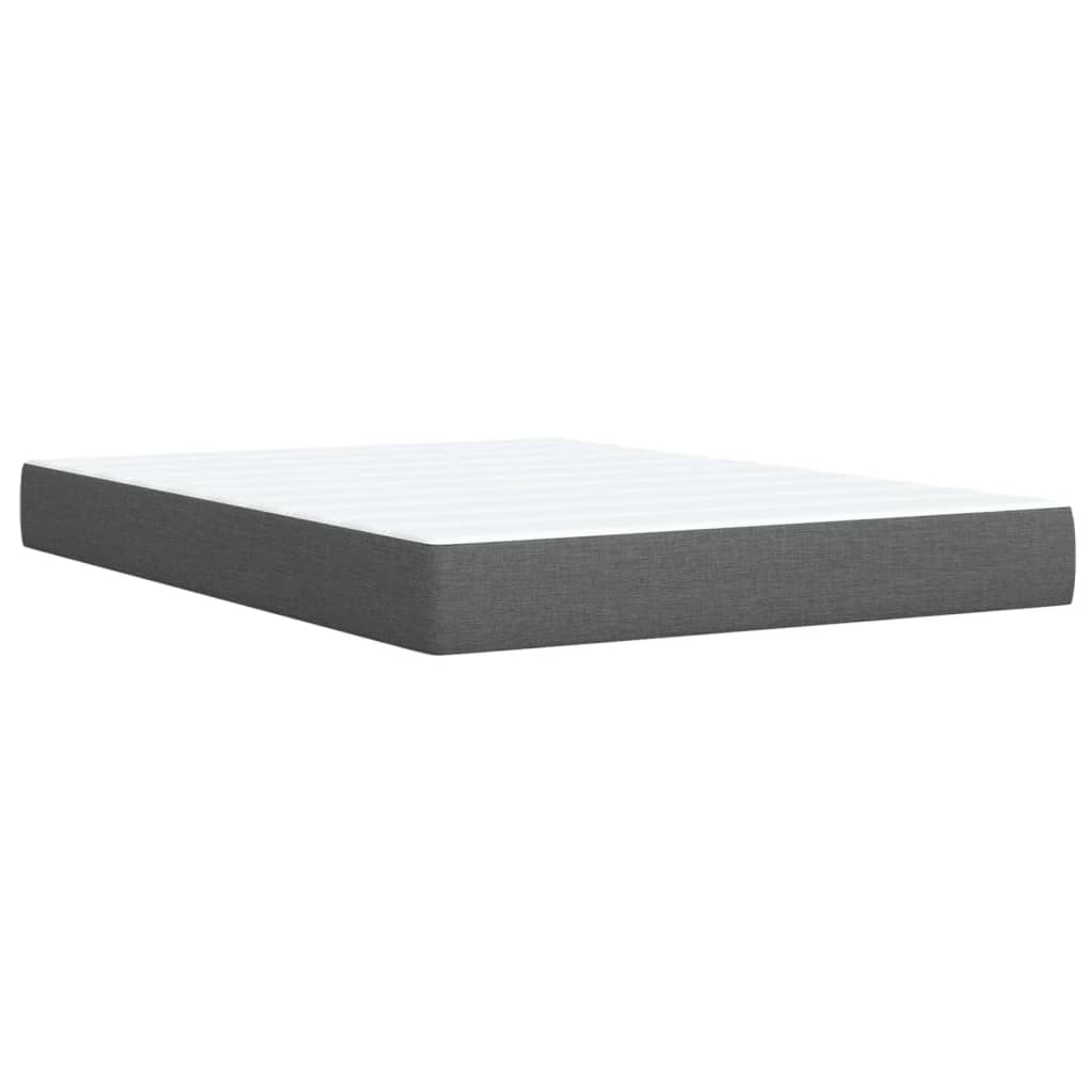 vidaXL Boxspring posteľ s matracom tmavosivá 140x200 cm látka