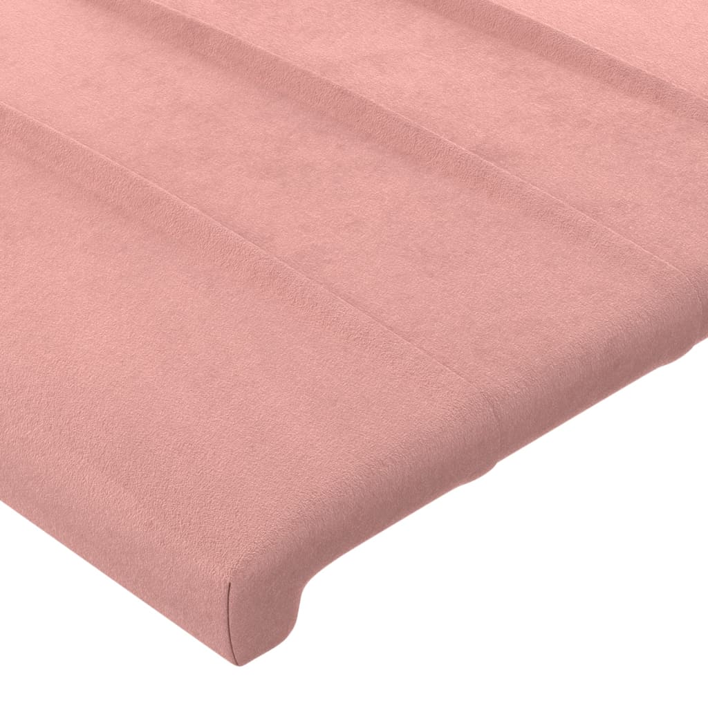 vidaXL Čelá postele 2 ks ružové 100x5x78/88 cm zamat