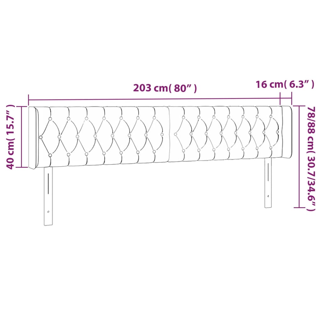 vidaXL Čelo postele so záhybmi tmavozelený 203x16x78/88 cm zamat