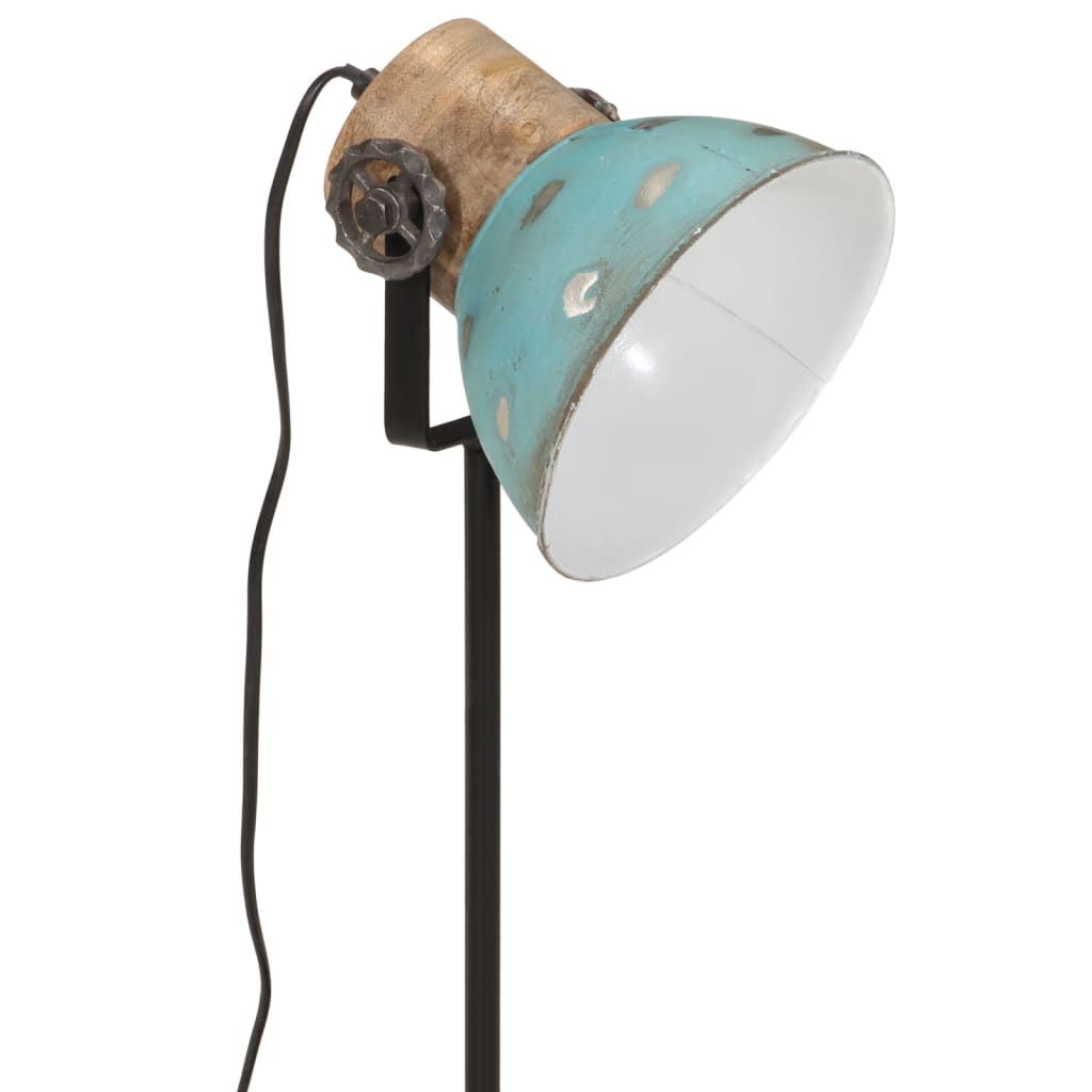 vidaXL Stolová lampa 25 W šmuhovaná modrá 17x17x50 cm E27