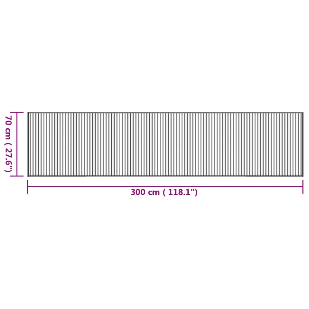 vidaXL Koberec obdĺžnikový prírodný 70x300 cm bambus