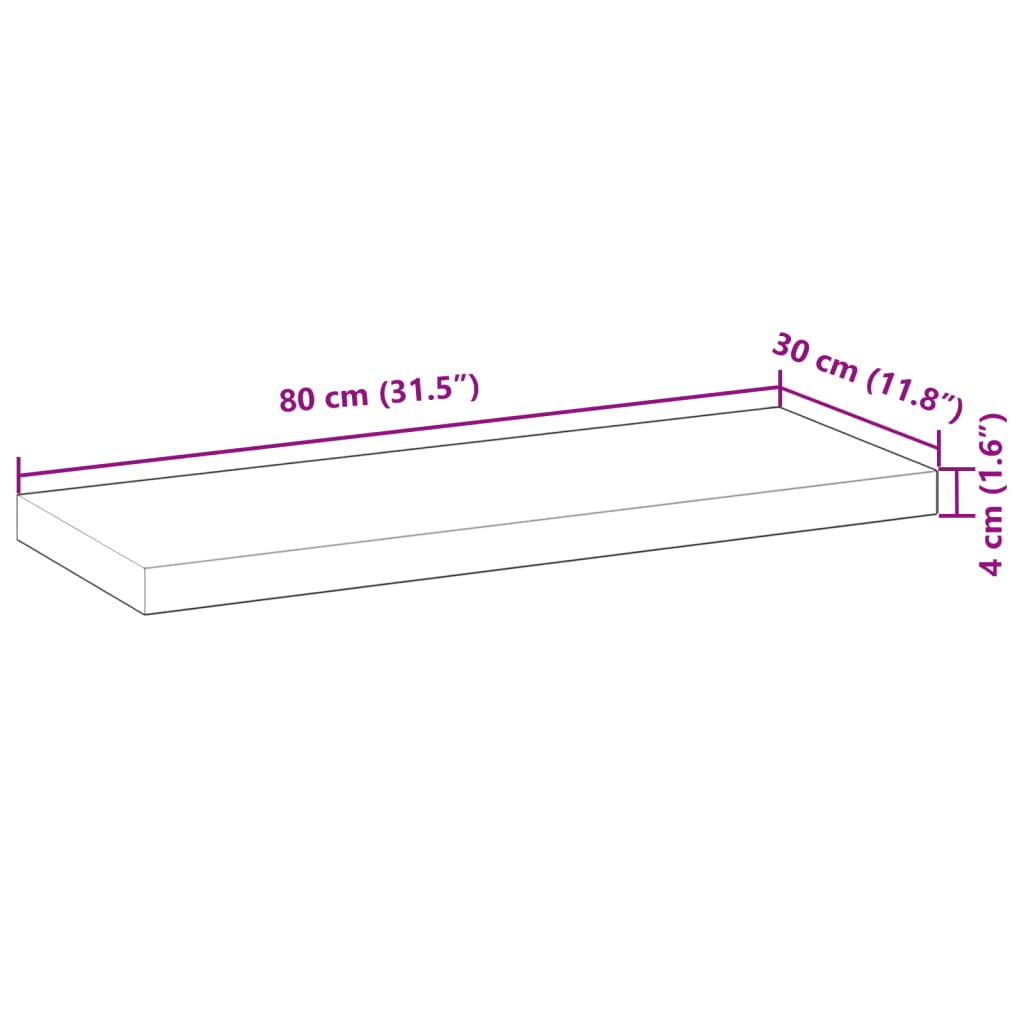 vidaXL Stolová doska 80x30x4 cm obdĺžnik masívna akácia