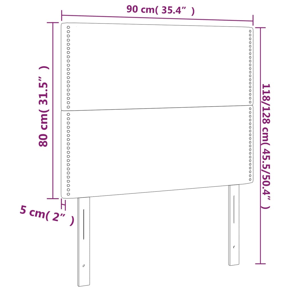 VidaXL Čelo postele sivé 90x5x118/128 cm umelá koža