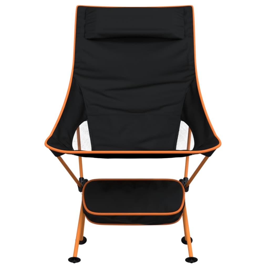 vidaXL Skladacie kempingové stoličky 2 ks čierne oxford látka a hliník